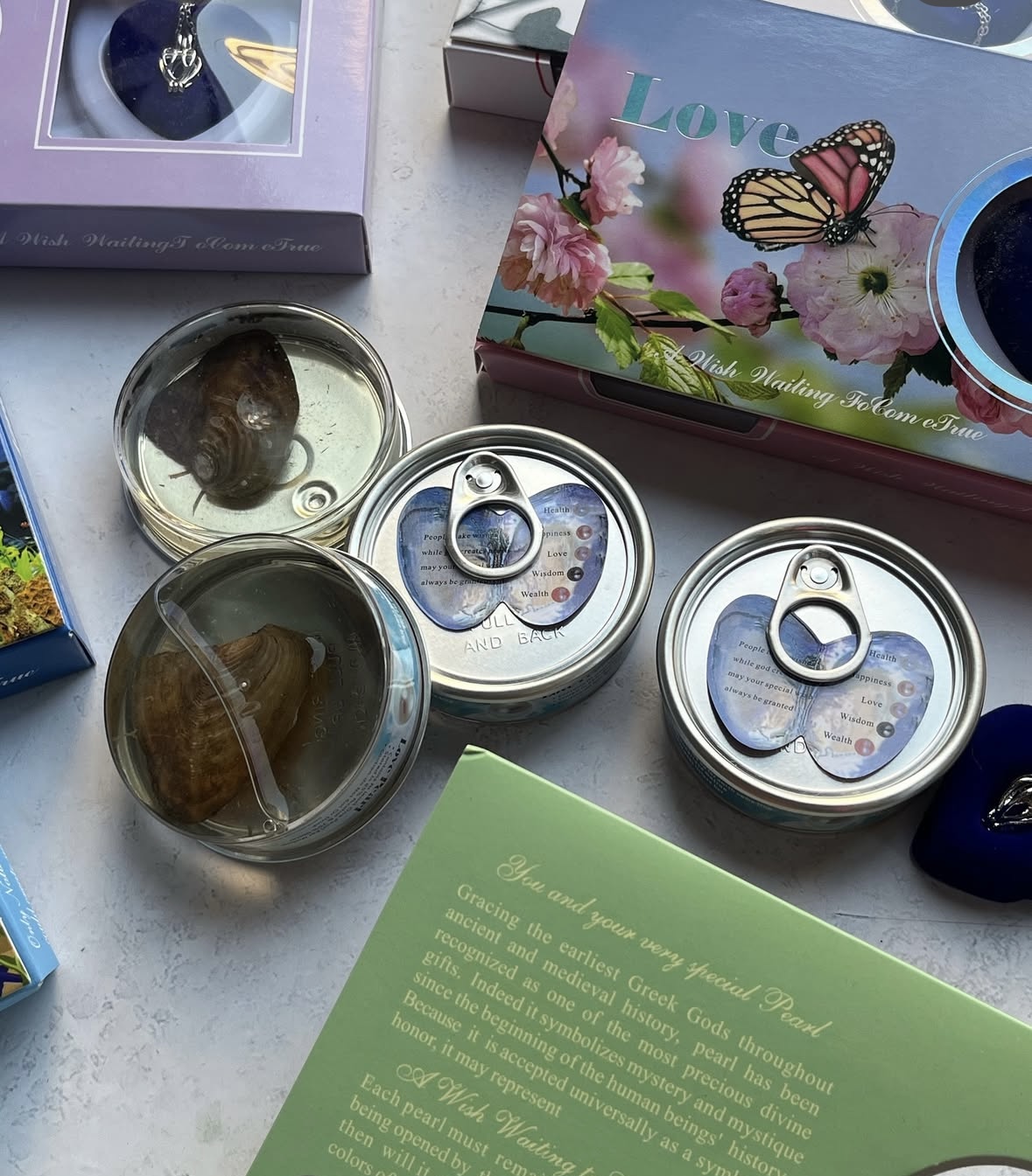 پلاک مروارید با زنجیر استیل